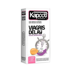 کاندوم تاخیری و بزرگ کننده لارگو کاپوت بسته 12 عددی Kapoot Viagris Delay